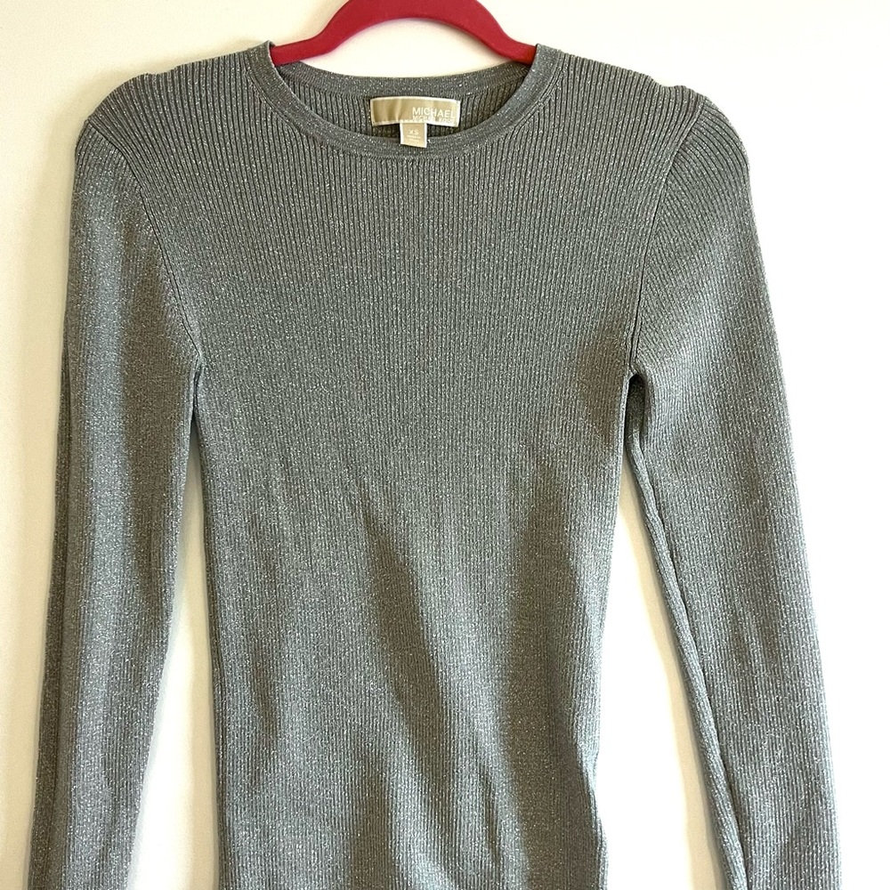Michael kors silver shirt XS. Fits perfectly for XS and S.